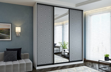 Шкаф купе 3-х дверный "Сканди-6" фотопечать