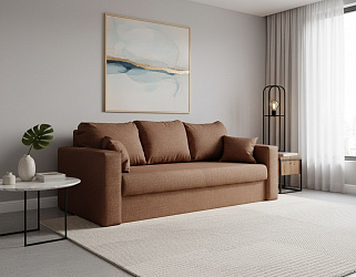 Диван еврокнижка "Ливерпуль коричневый"