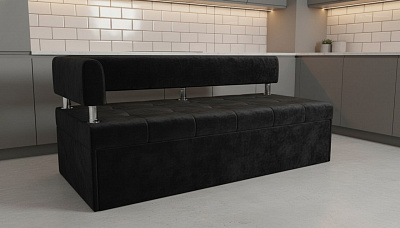 Кухонный диван "Дельфин" черный