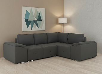 Угловой диван "Хавьер-1" велюр зара грей 18