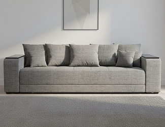 Прямой диван "Дубай" еврокнижка, рогожка дрим грей