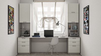 Модульная подростковая мебель у окна "Алиса-2"