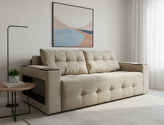 Диван еврокнижка "Дубай" бежевый