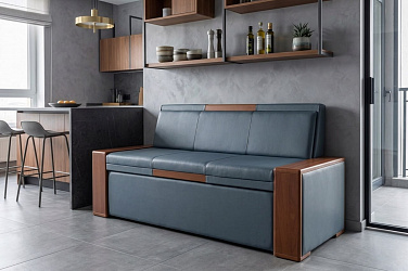 Кухонный прямой диван "Даллас Люкс" (французская раскладушка)
