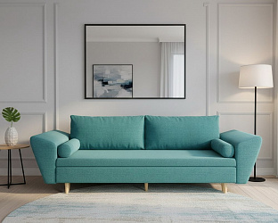 Диван еврокнижка "Лорен" рогожка дрим азур