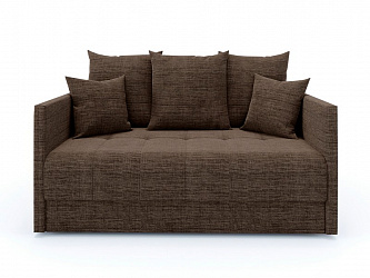 Прямой диван "Хант мини" рогожка дрим браун