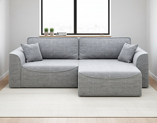 Угловой диван "Рафаэль" рогожка дрим лайт грей