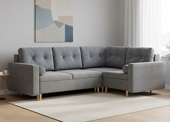 Модульный диван "Белфаст" рогожка дрим лайт грей