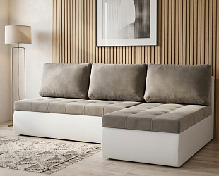 Угловой диван "Кормак без локтей" велюр зара лайт 04