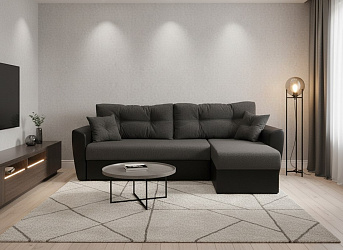 Угловой диван "Амстердам черный"