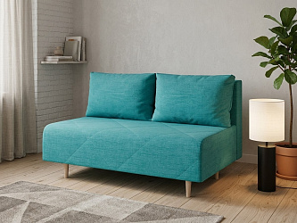 Прямой диван "Милли Мини без локтей" рогожка дрим азур