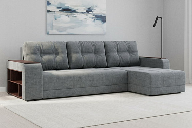 Угловой диван "Милан" рогожка дрим грей