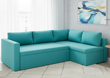 Угловой диван "Мансберг" велюр зара азур