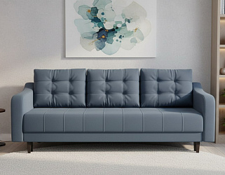 Диван еврокнижка "Уильям" велюр мазерати дарк блю 23