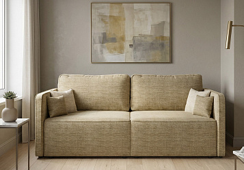 Диван еврокнижка "Тоскана" трансформер рогожка дрим дарк беж
