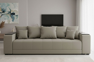 Прямой диван "Дубай" еврокнижка, велюр зара лайт 04