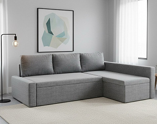 Угловой диван "Фрихетен" рогожка дрим грей