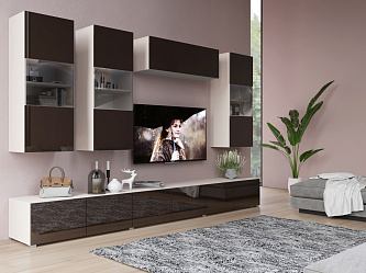 Модульная стенка для гостиной "Некст эко-21"