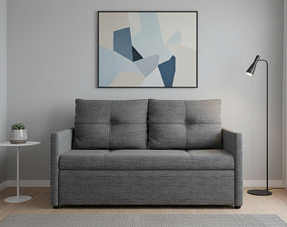 Прямой диван "Майами лайт" рогожка дрим грей