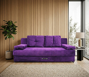 Диван еврокнижка "Амстердам мини люкс фиолетовый"