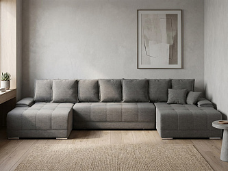 П-образный диван "Nordviks" (Нордвикс) рогожка дрим люкс 11