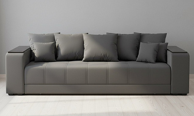 Прямой диван "Дубай" еврокнижка, велюр зара грей 18