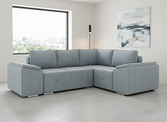 Угловой диван "Хавьер-1" рогожка дрим лайт грей