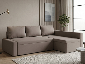 Угловой диван "Фрихетен" велюр зара лайт браун 05