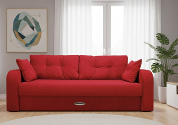 Диван еврокнижка "Дублин люкс красный"