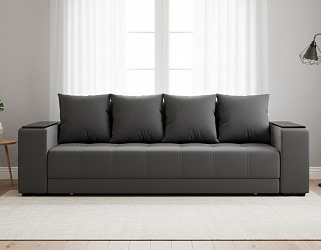 Прямой диван "Дубай Лайт" еврокнижка, велюр зара грей 18