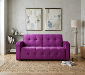 Диван нераскладной "Оксфорд Люкс" фиолетовый