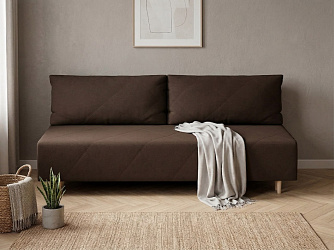 Диван еврокнижка "Милли без локтей" велюр зара браун 20