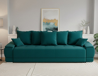 Диван еврокнижка "Nordviks" (Нордвикс) велюр зара изумруд