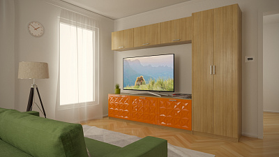 Стенка для гостиной "Глянец 3Д-7"