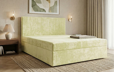 Мягкая кровать тахта "Атланта бежевая с ПМ"