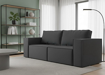 Диван еврокнижка "Лофт" трансформер велюр зара грей 18"