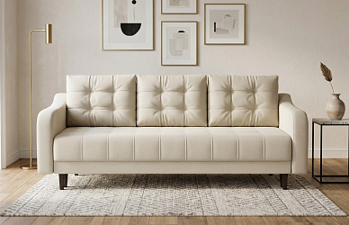 Диван еврокнижка "Уильям" велюр зара крем 02