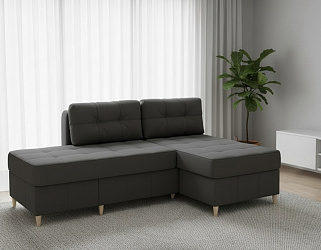 Диван трансформер "Оливер люкс-2" велюр зара грей 18