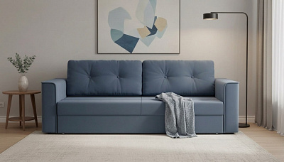 Диван еврокнижка "Принстон" велюр мазерати дарк блю 23