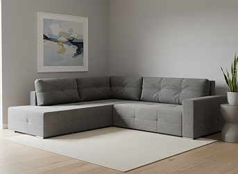 Угловой диван "Леос" рогожка дрим грей