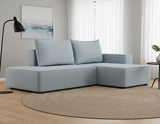 Угловой диван "Кензо" велюр зара маус