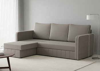 Угловой диван "Слим" велюр зара лайт браун 05