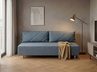 Диван еврокнижка "Милли без локтей" рогожка дрим блю