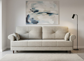 Диван еврокнижка "Мирта" рогожка дрим беж