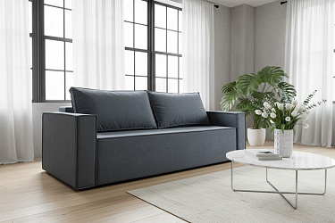 Диван еврокнижка "Лофт люкс" серый