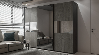 Шкаф купе 3-х дверный "One Pulse-15"