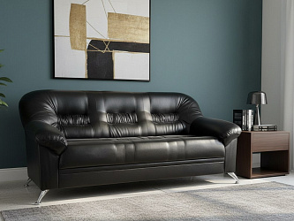 Диван "Карелия нераскладной черный 3-х местный"