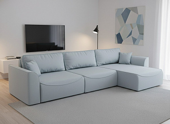 Угловой диван "Рафаэль 3 секции" велюр зара айс 50