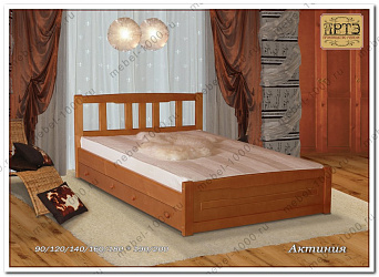 Деревянная кровать "Актиния с ящиками"