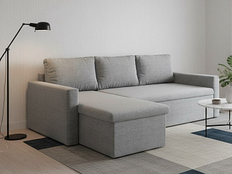 Угловой диван "Турин" рогожка дрим лайт грей